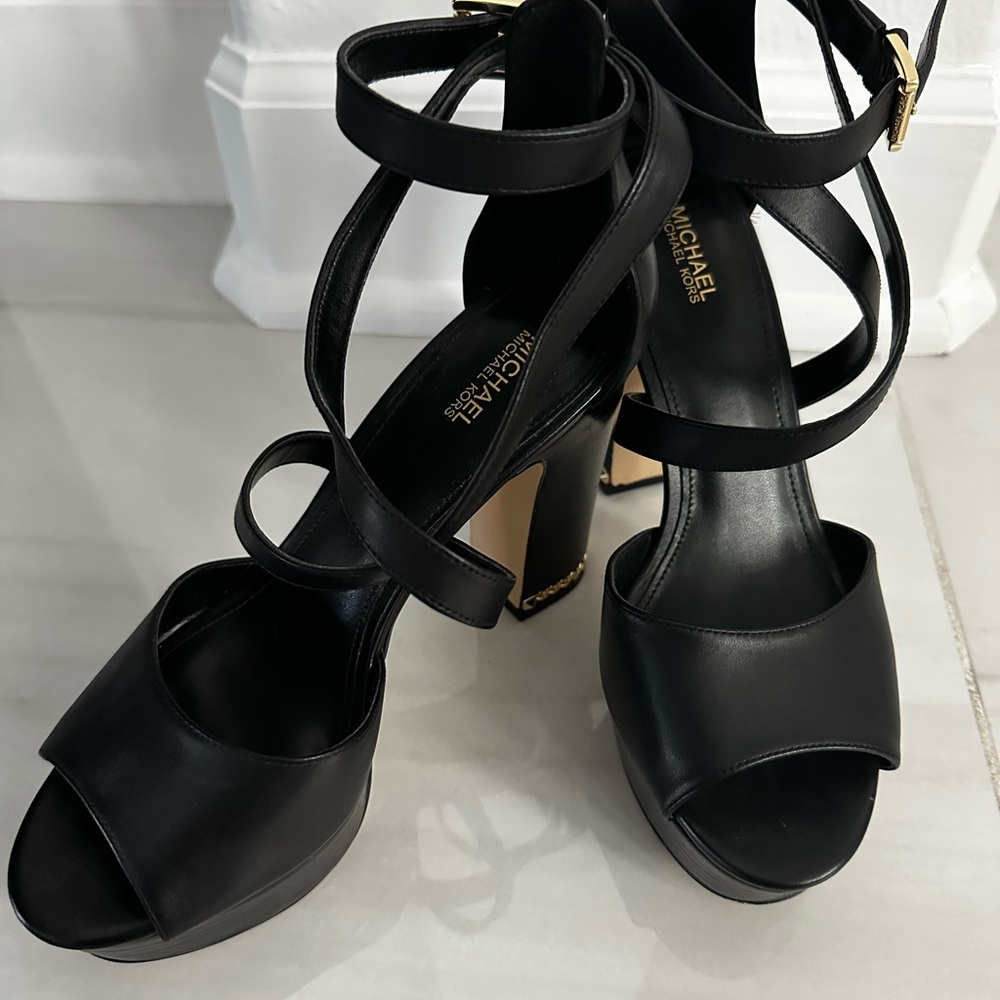 Michael Kors Black Platform Heels